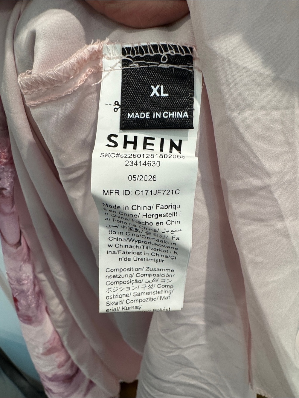 SHEIN Pink Floral Puff-Sleeve Midi Dress - Picture 2 of 5